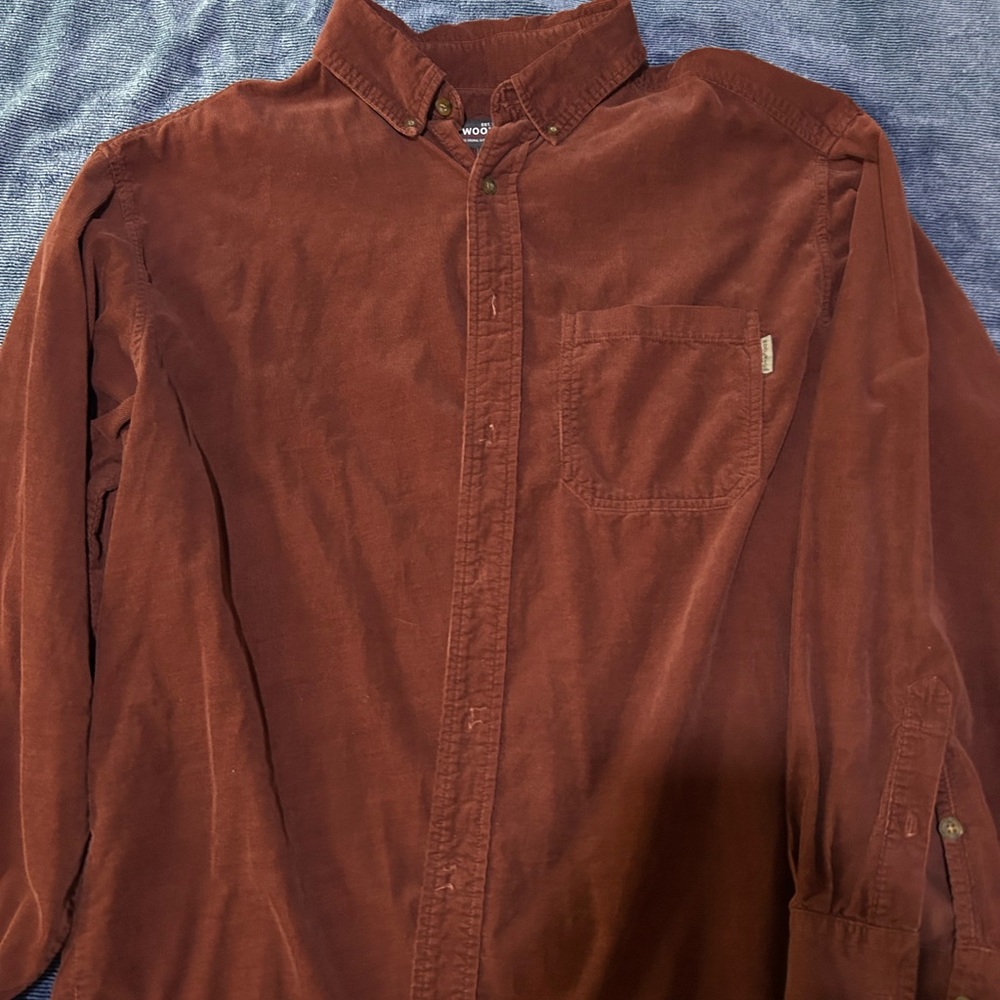 Wool Rich Corduroy Button Up